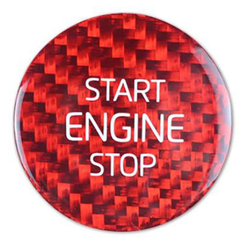 Per Volvo Xc40 2020 Real Carbon Fiber Car Engine Start Stop Switch Button Trim Cover Stickers