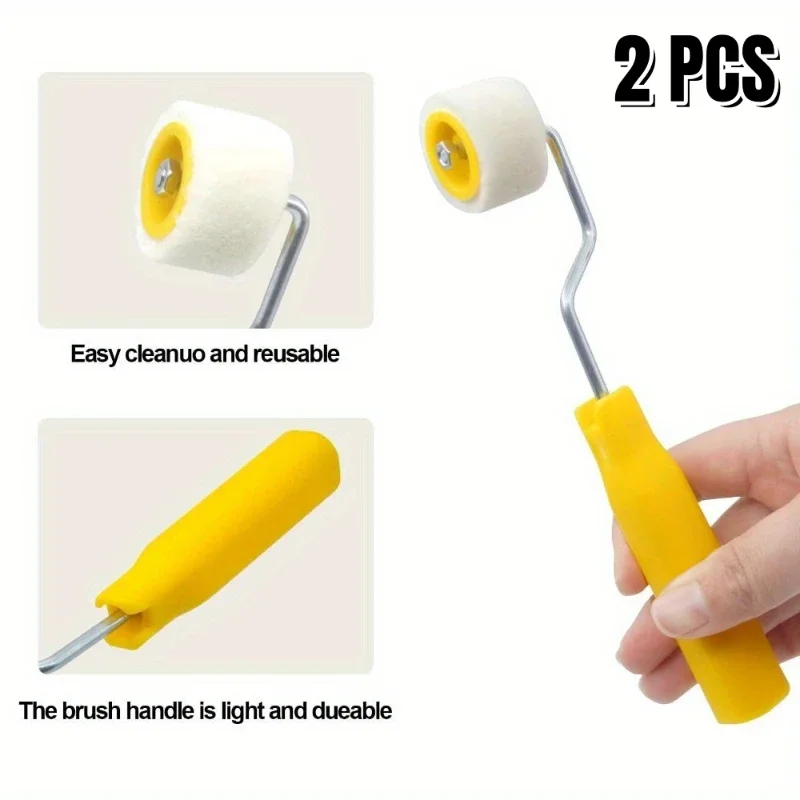 Paint Roller Mini Paint Rollers Doors And Ceilings Wool Brushes Extra Small Paint Touch Up Trim Edge Brush Roller wall repair paint brush