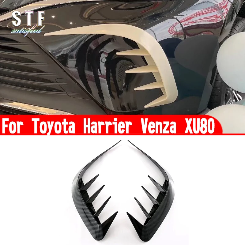 

For Toyota Harrier Venza XU80 2020-2023 Car Accessories ABS Front Corner Around Trim Decoration Stickers
