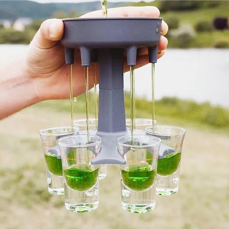 Description Picture 3 of item6 Shot Glass Wine Whisky Beer Dispenser Holder Liquor Drinking Games Tools Home Party Bar for Christmas