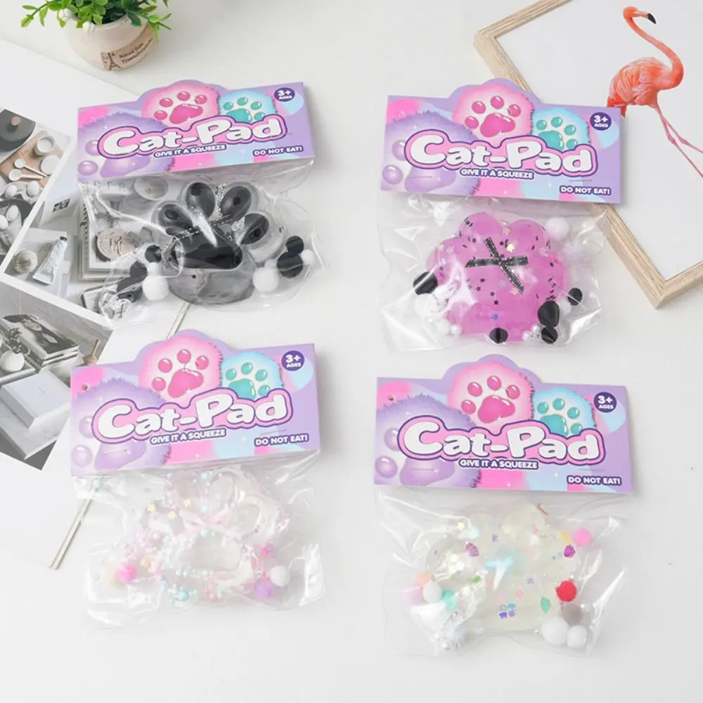 New Transparent Patch Cat Paw Decompression Toys Kawaii Cartoon Antistress Stress Relief Slow Rising Toys For Adult Kids Toys 2