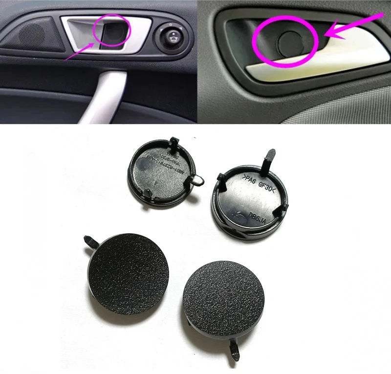 Dreamseek Coprimaniglie Cromate Per Ford Ecosport (2013-22) E Fiesta (2009-16): Set 8 Pezzi, Senza Foro Smart