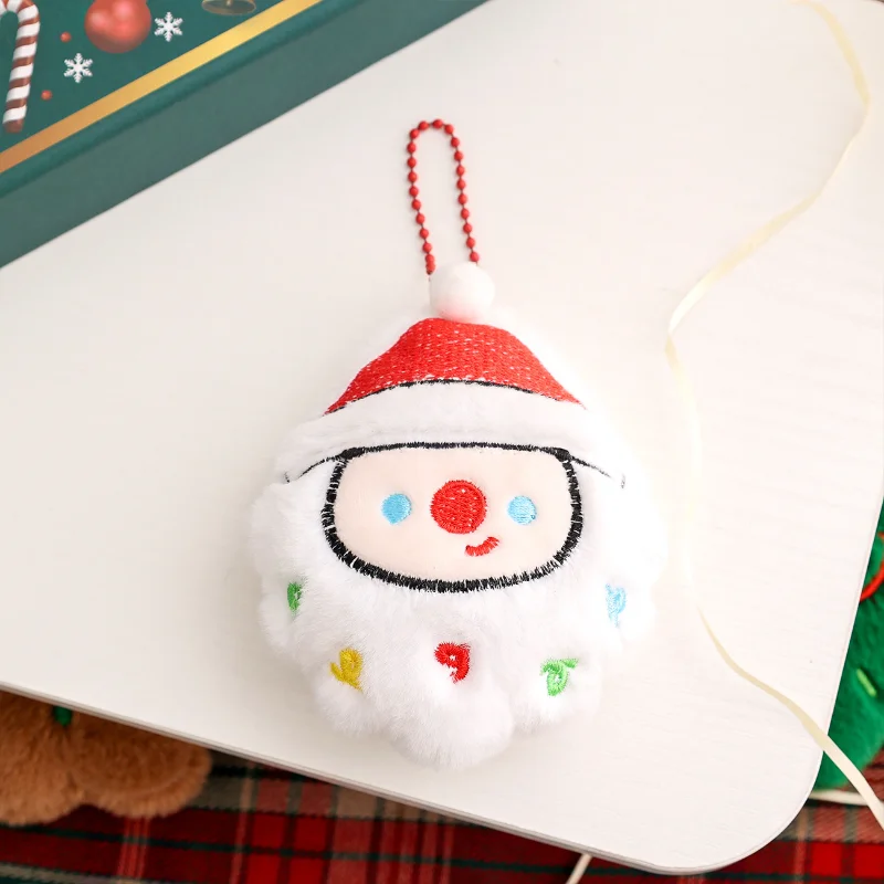 Christmas Plush Pendant Versatile Bag Keychain Decorative Pendant Cute Small Ornament