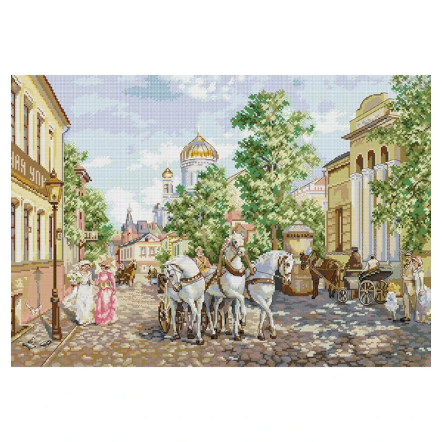 Joy Sunday Cross Stitch Kit Troika in Front of The Church 14CT Printed  Cross Stitch Embroidery Kits Set Crosstitch Needlework - AliExpress