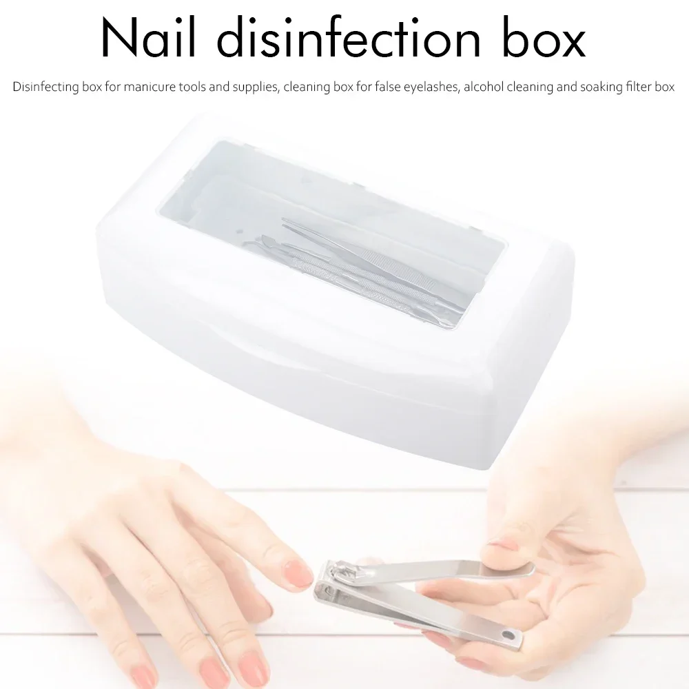 Nail Tool Sterilizer Manicure Tool Disinfection Box Nail Tools Cleaner Nail Sterilizer Tray Disinfection Box