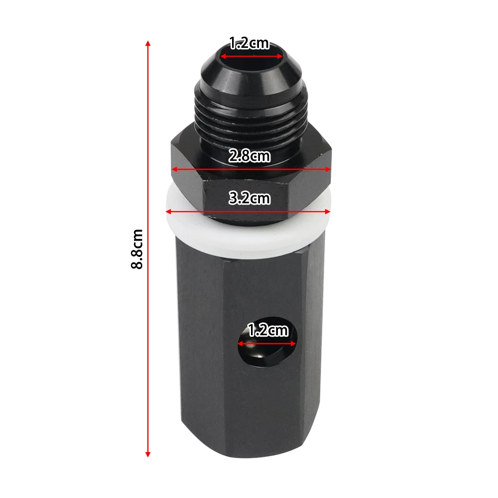 Fuel Cell Vent Rollover Valve 6AN 8AN 10AN Male Flare Hose Fitting Adapter Aluminum Anodized engine crankcase vent valve