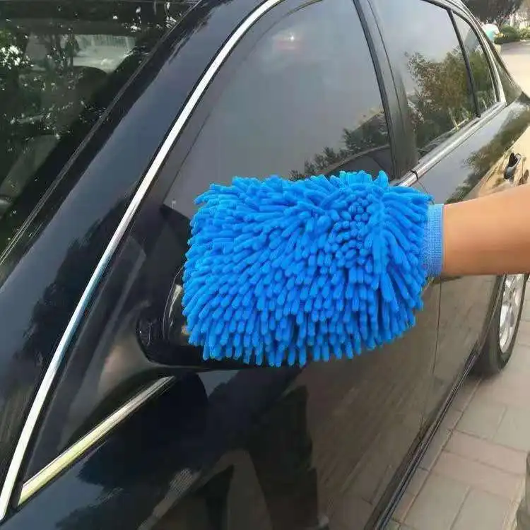 Car Wash Gloves Chenille Glove Plush Rags Thickened double-sided Car Supplies Cleaning Tools Auto Acessories Cleaning