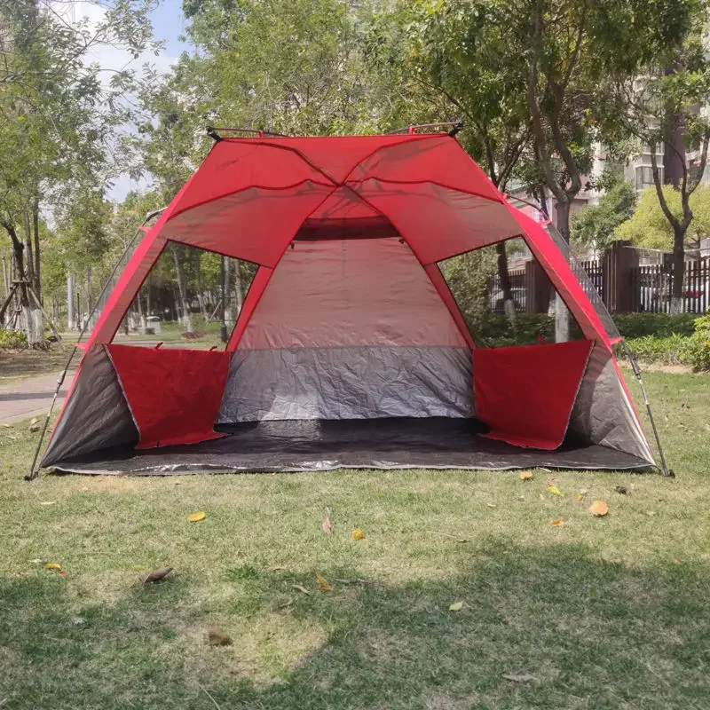 

2023 Outdoor 3-4 Person One-touch Camping Tent Quick Automatic Open Beach Tent Family Travel Picnic Park Sunshade Fishing