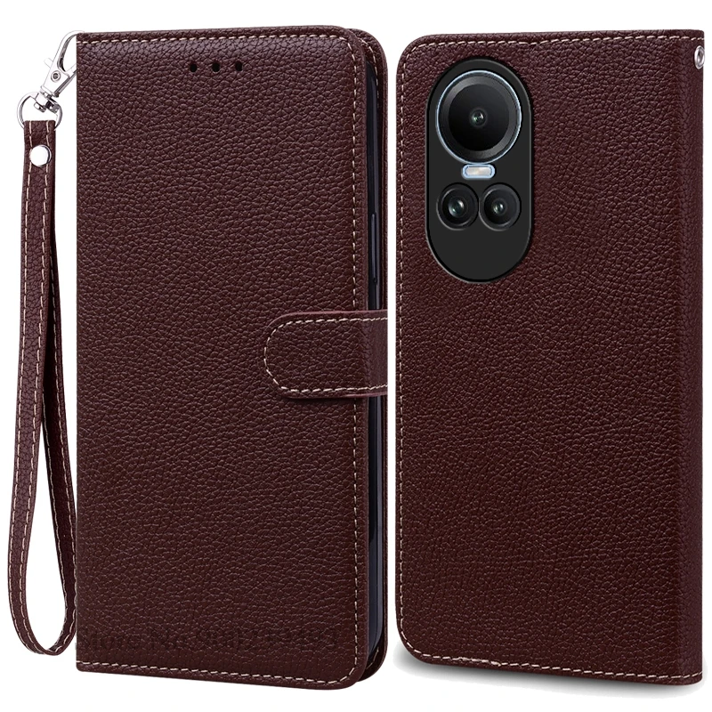 Leather Wallet Flip Case for OPPO Reno 10 Series 5G - Elegant Phone Cover & Card Holder
