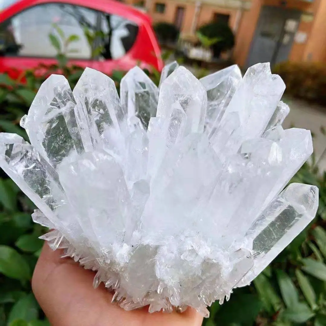 Pure natural white crystal cluster stone, energy degaussing crystal, home decoration gift exquisite jewelry