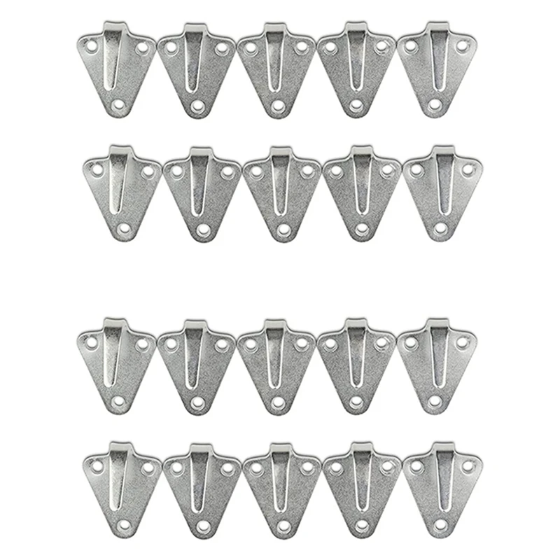 

20Pcs Three-Hole Waterproof Tarpaulin Hook Trailer Connecting Net Hook Hook Iron Plate Hook Suitable For Trailers