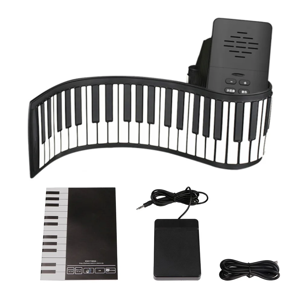 USB 61/88 Keys Roll Up Flexible Piano Silicone Portable Foldable Soft Keyboard Electronic Instrument |