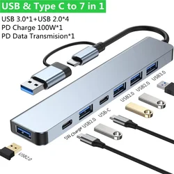High-Speed USB 3.0 Multi-Port Hub and Docking Station with OTG Adapter (7 in 1)