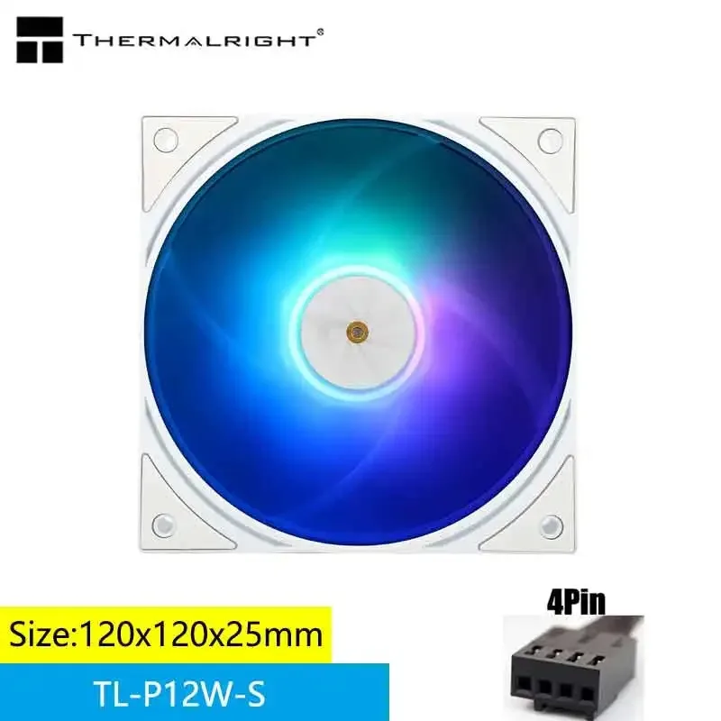Thermalright TL-M12 Ventola di raffreddamento CPU ARGB da 120 mm viene fornita con effetto luce specchio ARGB, ventola silenziosa PC PWM con velocità 1500 giri/min, ventola ARGB di raffreddamento