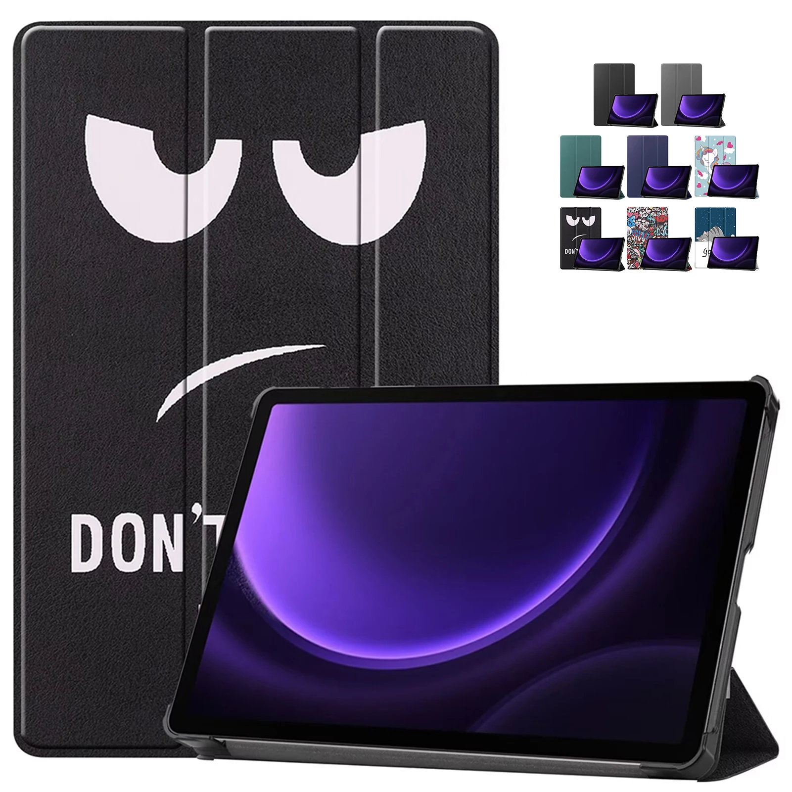 Funda 삼성에 적합한 갤럭시 탭 S9 FE S9FE 2023 케이스, 10.9 인치 접이식 스탠드, 마그네틱 스마트 폴리오, 삼성에 적합한 탭 S9 FE 케이스용