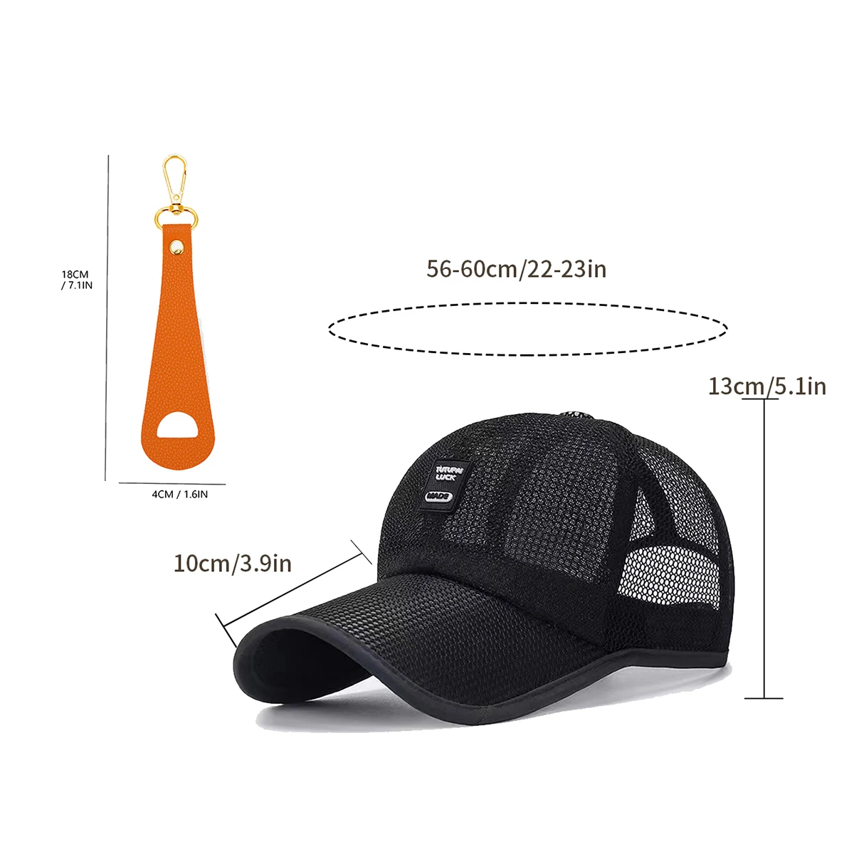 Baseball Cap, Summer Cap, Outdoor Hat, Mesh Breathable Sun Hat, Men's and Women's Sports and Leisure Sun Hat, Free Hat Clip