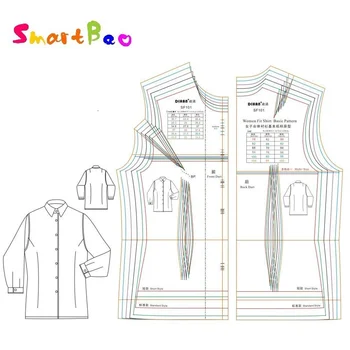 Righello professionale per camicie da donna per creare modelli di modelli di camicie base – Strumento essenziale per il design della camicia e il cucito SF101 1