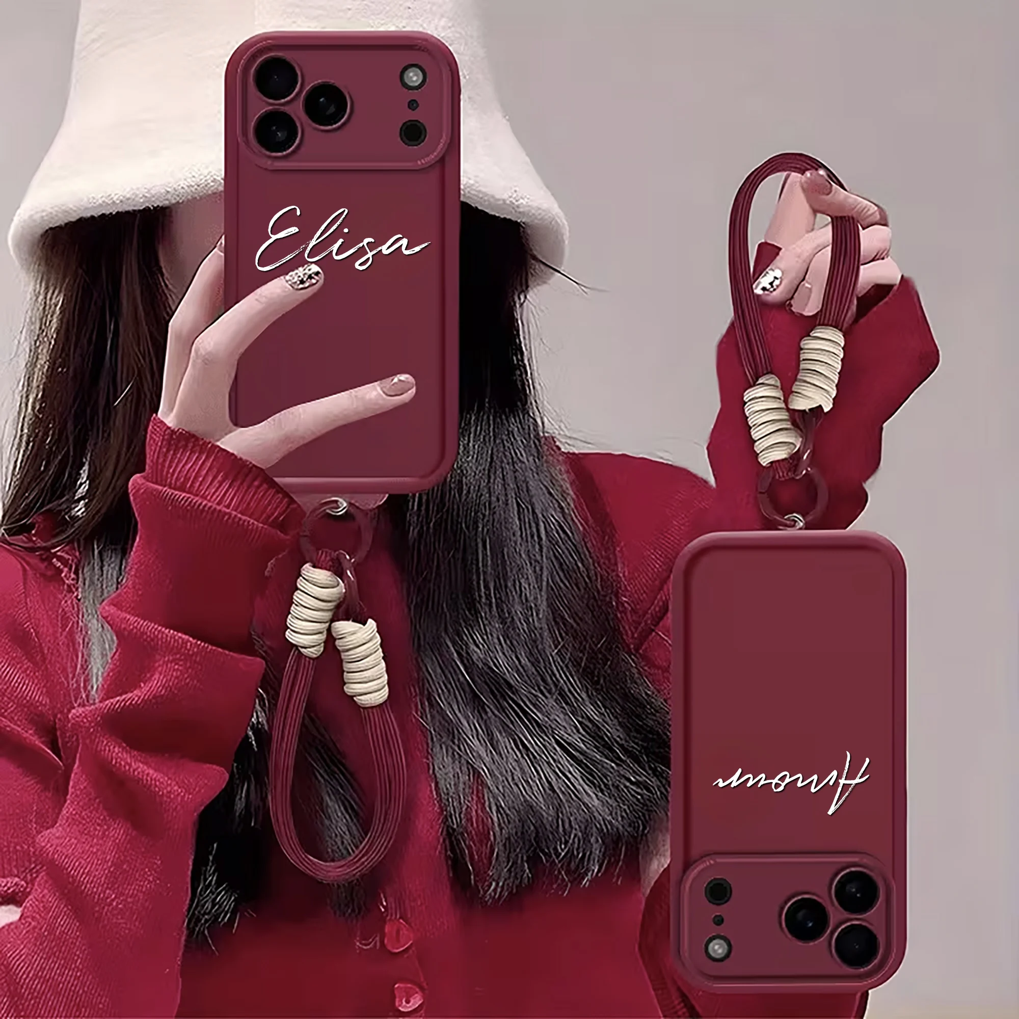 Personalized Custom Name TPU with Lanyard Phone Case For iPhone thumbnail 9
