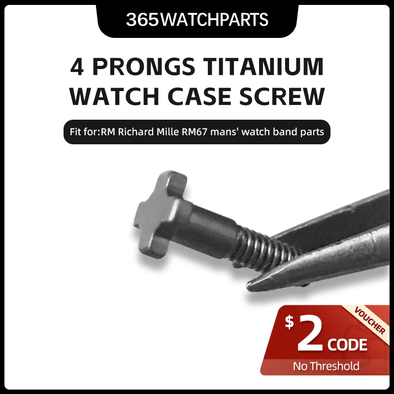 Parti Della Cassa Dell'Orologio Cinturino A 4 Punte Vite In Titanio Per Cinturino Automatico Rm Richard Mille Rm67 Mans'