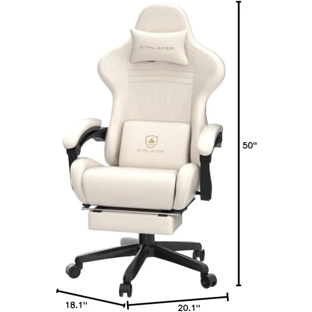 Gaming Chair, Computer Chair with Footrest and Bluetooth Speakers, High Back Ergonomic Gaming Chair 3
