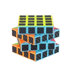 Colorful Carbon Fiber Magic Cube Puzzle Toy - Professional Speed and Educational Gift (E 4x4)