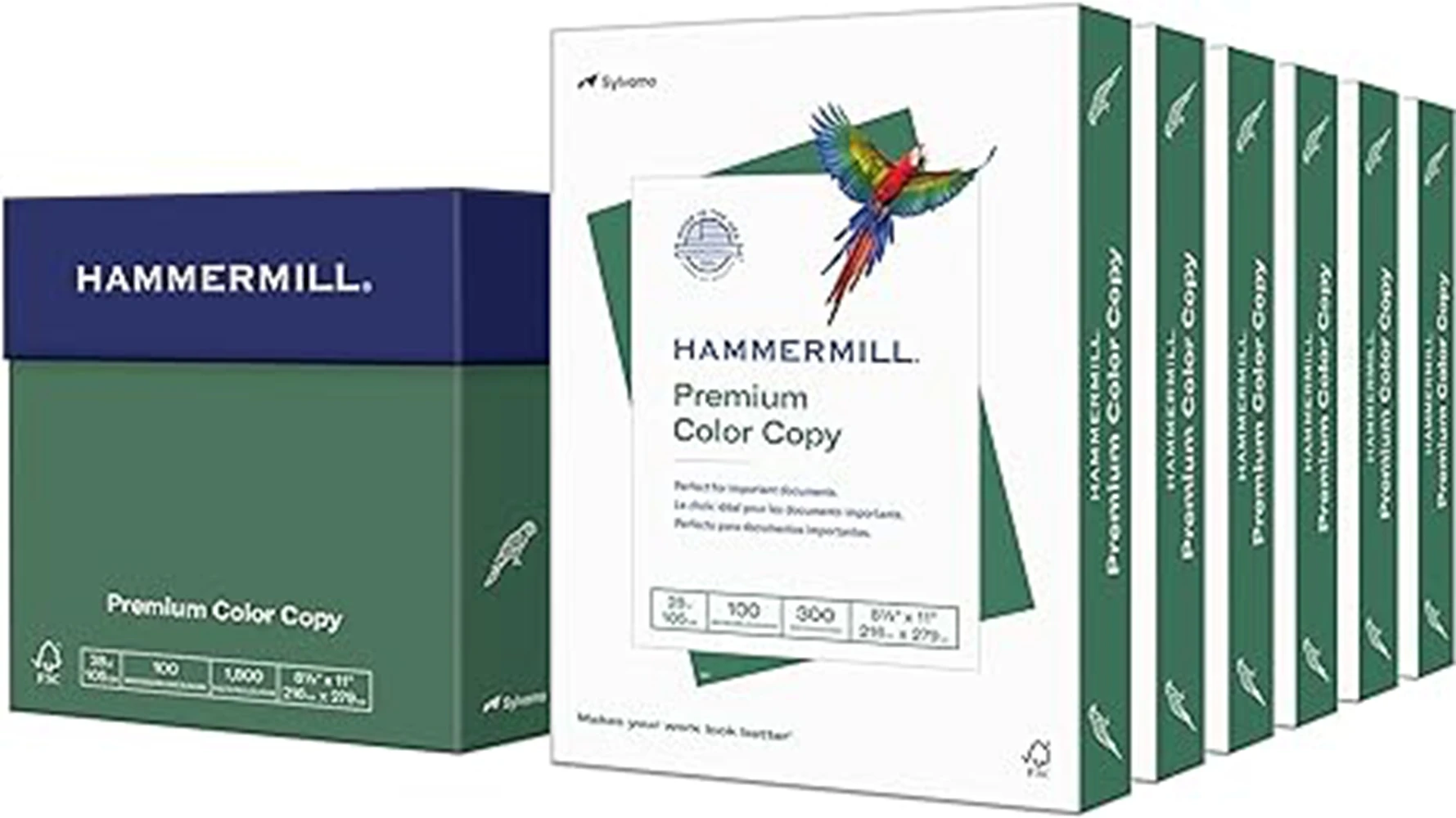 Hammermill Printer Paper, Premium Color 28 lb Copy Paper, 8.5 x 11-6 Pack (1,800 Sheets)-100 Bright