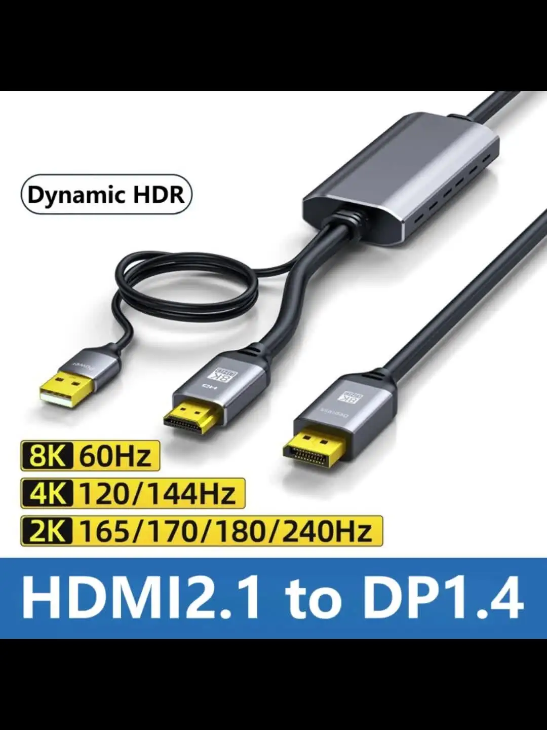 Adaptateur DisplayPort Vers HDMI 4K 30Hz UGREEN – 2 Pièces – Nylon Tressé – Pour PC, TV, Projecteur
