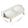 Double Pet Bowl No Spill Food Water Feeder with Stand Neck Support for Cats Dogs Anti Knock Anti Slip Elevated Design 4