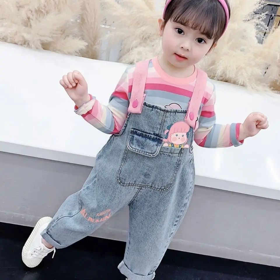 tekst Goodwill websted Jeans Kids Summer Jumpsuit Girls | Kid Girl Jean Jumpsuit Fashion - Kids  Casual - Aliexpress