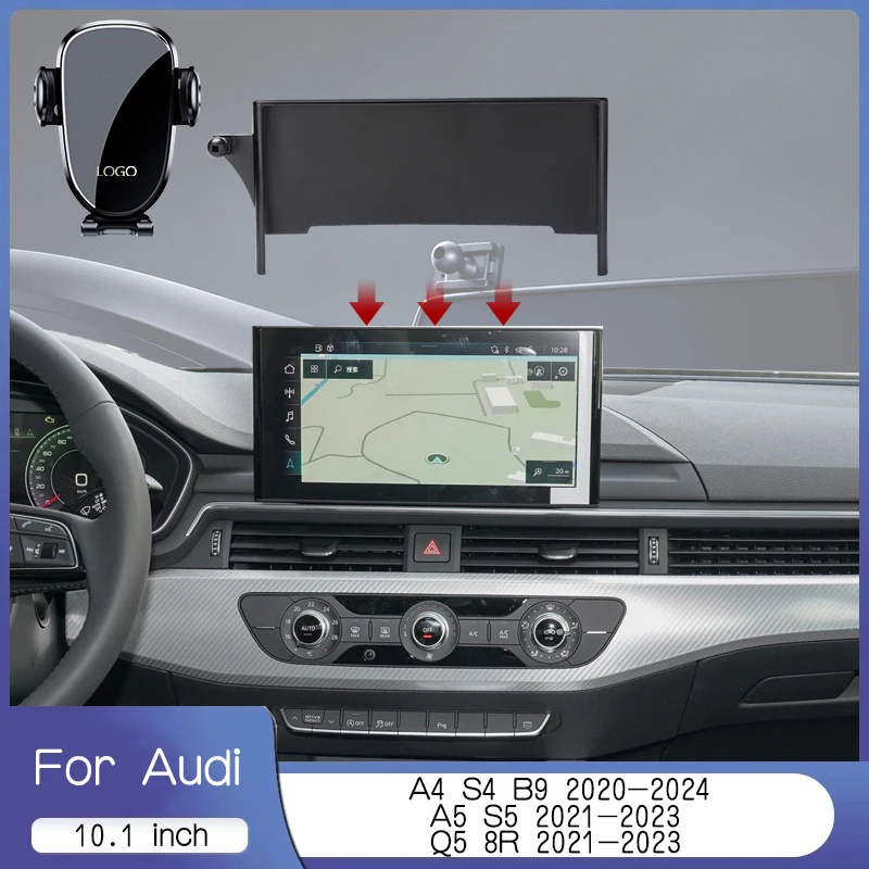 

Автомобильный держатель для телефона Audi A4 B9 A5 S4 S5 Q5 8R 2020-2024 экран 10,1 дюйма аксессуары фиксированная база держателя GPS-навигации