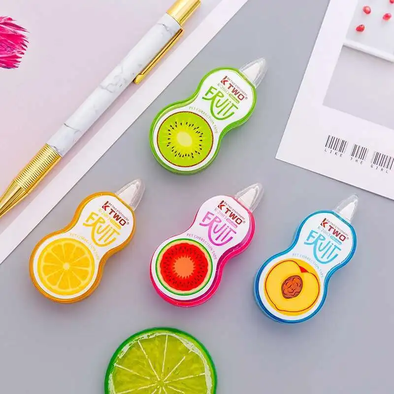 Lytwtw's Lovely Cute Kawaii Fruit Correction Tape Diary Stationery Office Funny School Supply Gift Kiwi Orange Watermelon 1 Pcs