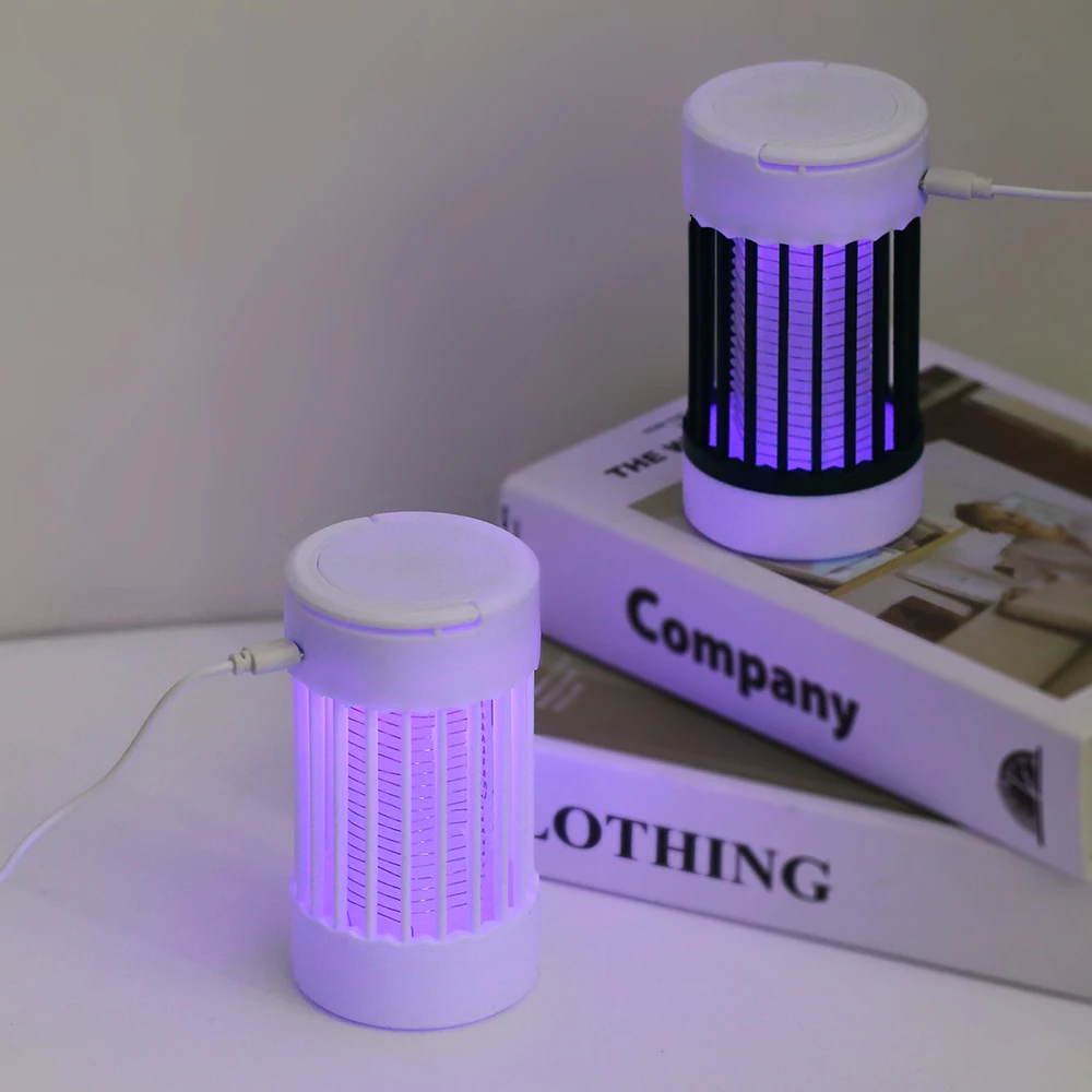 Mosquito Killer Lamp Electric Shock UV Light USB Anti Mosquito Trap Bedroom Outdoor Camping Kills Moths Wasps Gnats
