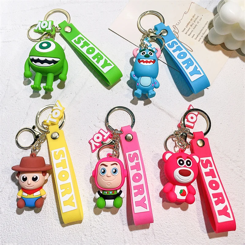 Portachiavi Toy Story Versione Q Tre Occhi Buzz Lightyear Borsa Orso Fragola Appesa