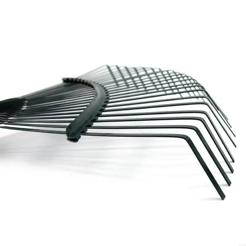 E1PD Steel Fan Rake for Head Replacement for Garden Patio Leaves Leaf Lawn Moss 22 To