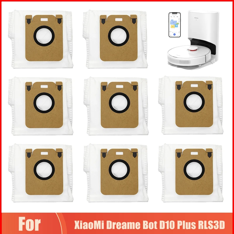 Запчасти для робота-пылесоса Dreame Bot D10 Plus RLS3D, нетканые мешки для пыли, сменные вместительные мешки для пыли, аксессуары