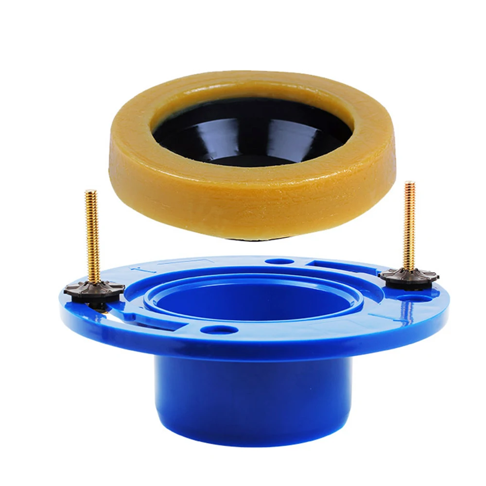 Bathroom Hardware Set 1set Toilet Mounting Flanges & Wax Sealing Rings Anchor Bolt Washer Screw Nut Extended Flange for 4" Drain Lines Raising Floor bathroom hardware set,bathroom hardware accessories,plumbing tool