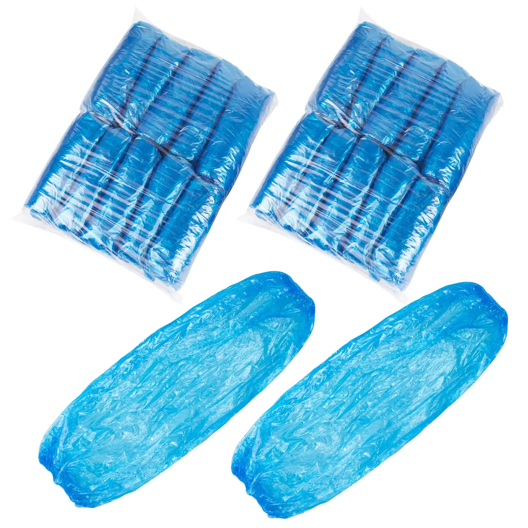 

100pcs Disposable Arm Sleeves Covers Plastic Oversleeves Protector PE Sleeve Cover Painting with Elastic for Arm Protection