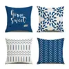 4PCS Throw Pillow Covers 18x18Inch Decorative Pillow Covers Soft Navy Blue Pillowcases for Couch Sofa Bed Home Boho Decor Accent 1