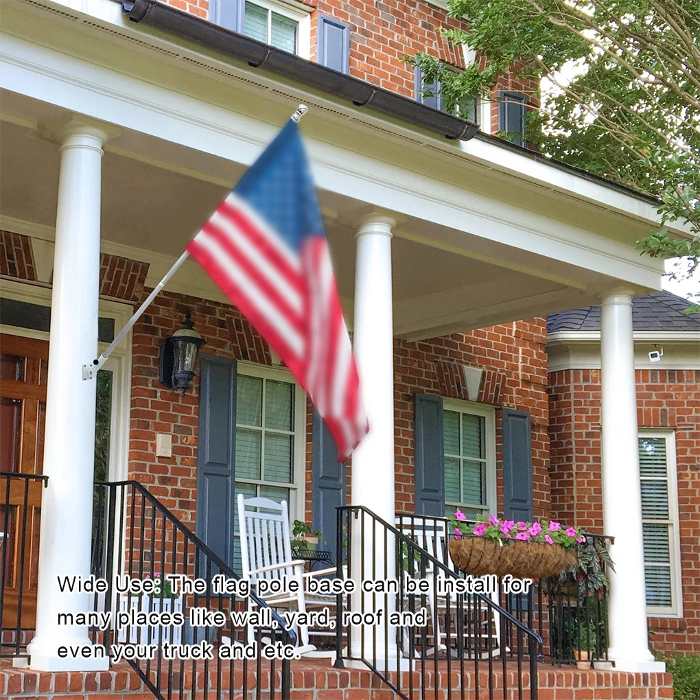 Aluminium Alloy Wall-mounted Flag Pole Holder Heavy Duty Rod Base