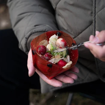 Ultra-Light Portable Outdoor Folding Tableware Set Multi-Purpose Combination Includes Bowl Plate Coffee Filter Funnel Water Cup