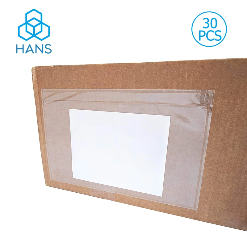 

30PCS Pouches Invoice Enclosed Adhesive Bags Shipping Label Plastic Envelopes Clear Self Adhesive Top Loading Packing List