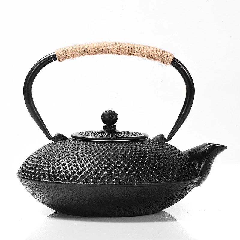 

Cast Iron Iron Pot Teapot Kettle Japanese Style Loop-Handled Teapot Kung Fu Tea Set Tea Brewing Pot Retro Soft Decoration