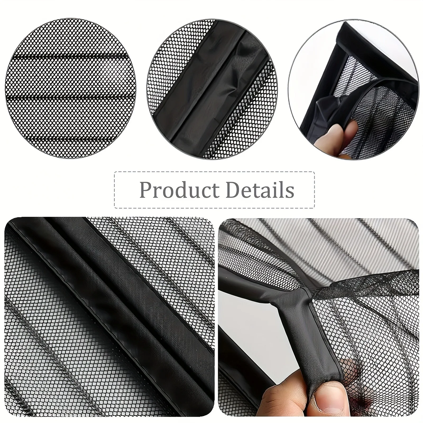 Magnetic Soft Mesh Door Curtain No Magnetic Strip Threading Summer Mosquito Proof Dense Embroidered Screen