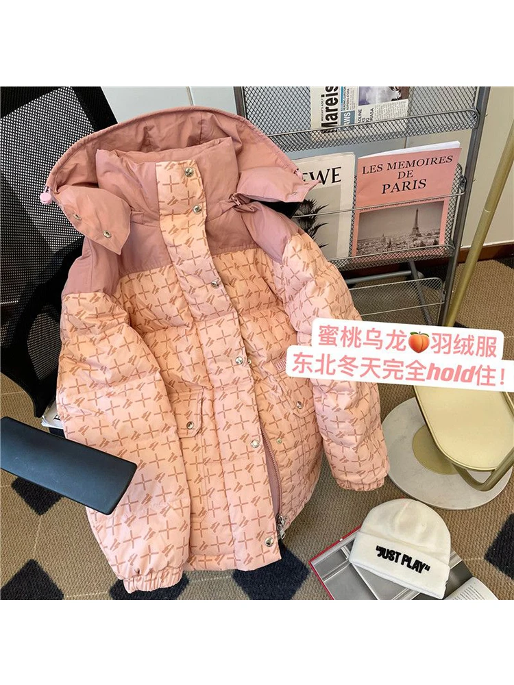 

2022 Winter Fashion New Cold-proof Down Jacket Hooded Warm Waterproof Thickened Casual Coat duck down
