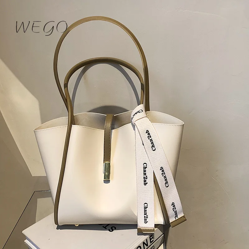 

Women Simple Color PU Armpit Shoulder Commuter Purses Bucket Handbags Tote Bags for Ladies Hand Bags
