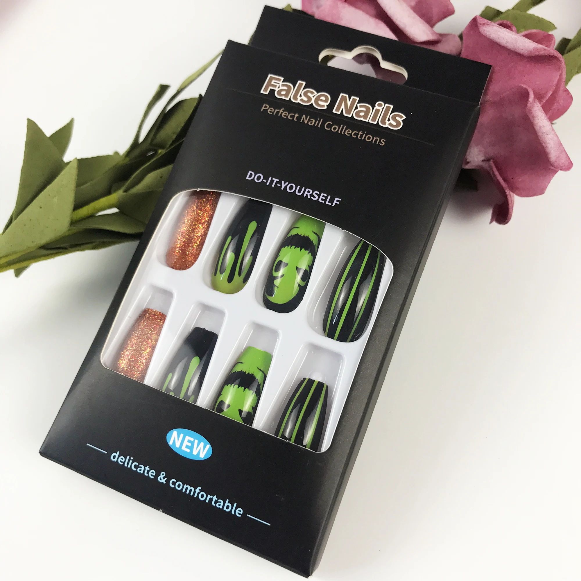 Wholesale Coffin False Nails Tip Box Empty Paper Package 5/30/50 Pieces Press On Nails Luxury Packaging Case Business in Bulk 3