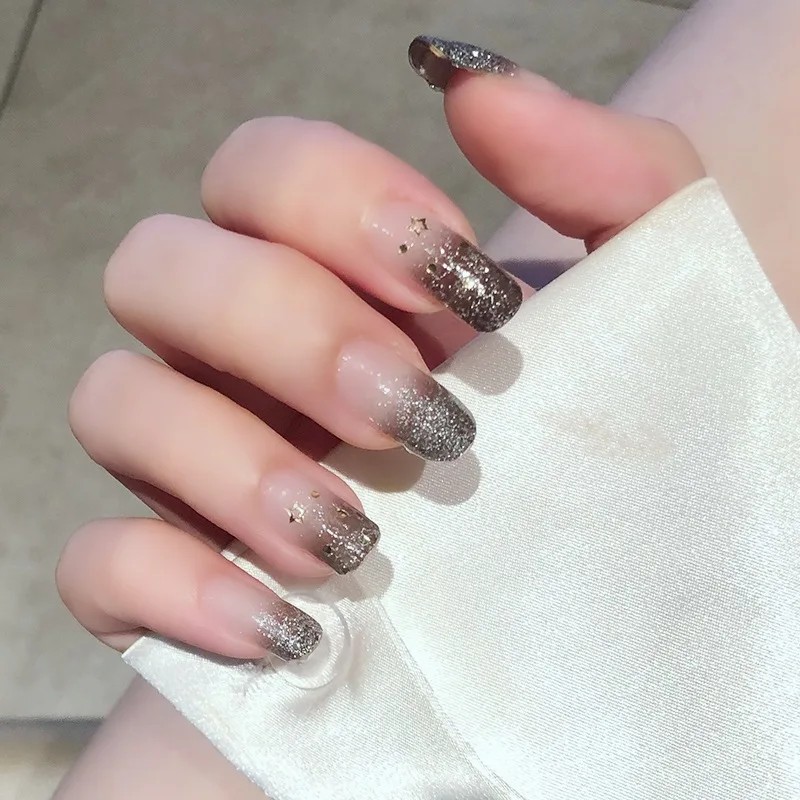 Full Gradient Pink Sticker Nail Art Supplies materiale Nail