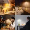 Simple LED Rechargeable Touch Metal Table Lamp Three Colors Bedside Creative Ambient Light Bar Outdoor Decoration Night Light Si 6