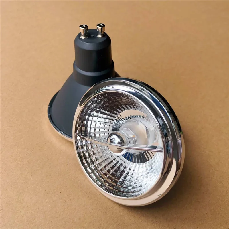 1pcs 10W GU10 COB LED 스포트 라이트 AR70 LED 전구 램프 AC85-265 LED 최근 천장 조명 실내 조명 블랙 화이트 바디