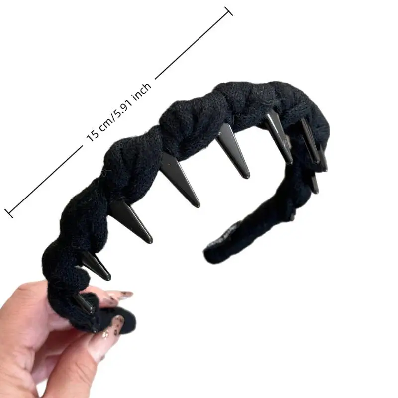 Fascia per capelli ondulata intrecciata, adatta a tutti i tipi di capelli, elastica, per donna, per lavare il viso, cura della pelle, regalo, accessori per capelli - immagine 2